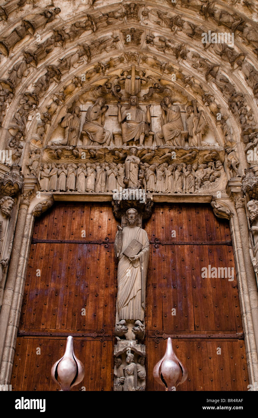 Chartres Cathedral, South portal, France Stock Photo