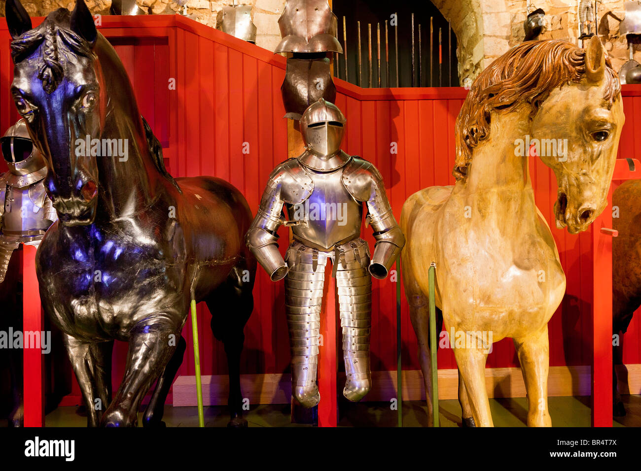Europe, United Kingdom, England, London, Armor display in the White Tower in London Stock Photo