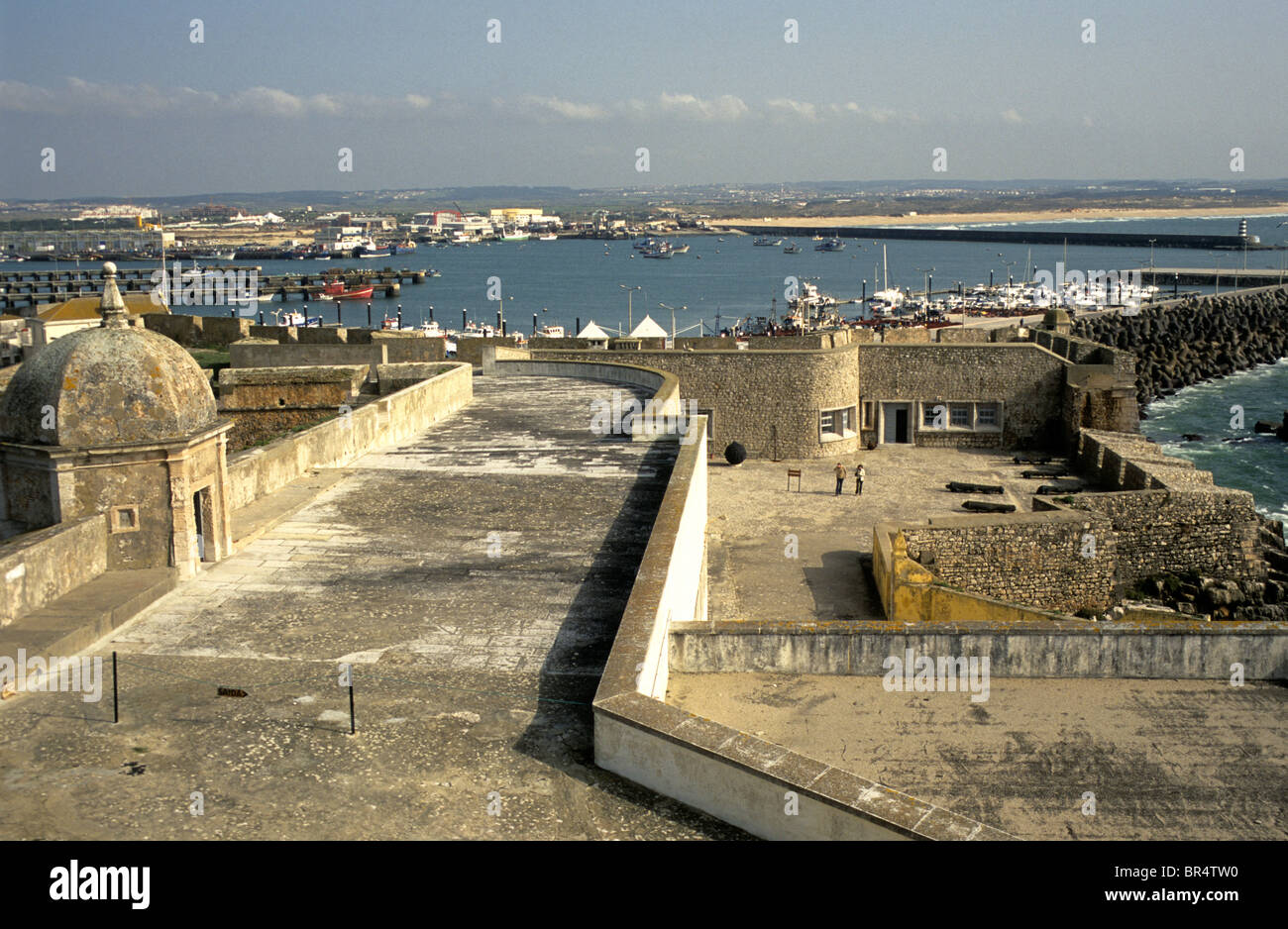 The 16th-century Fortaleza de Peniche, located at the mouth of Peniche harbour in central Portugal Stock Photo