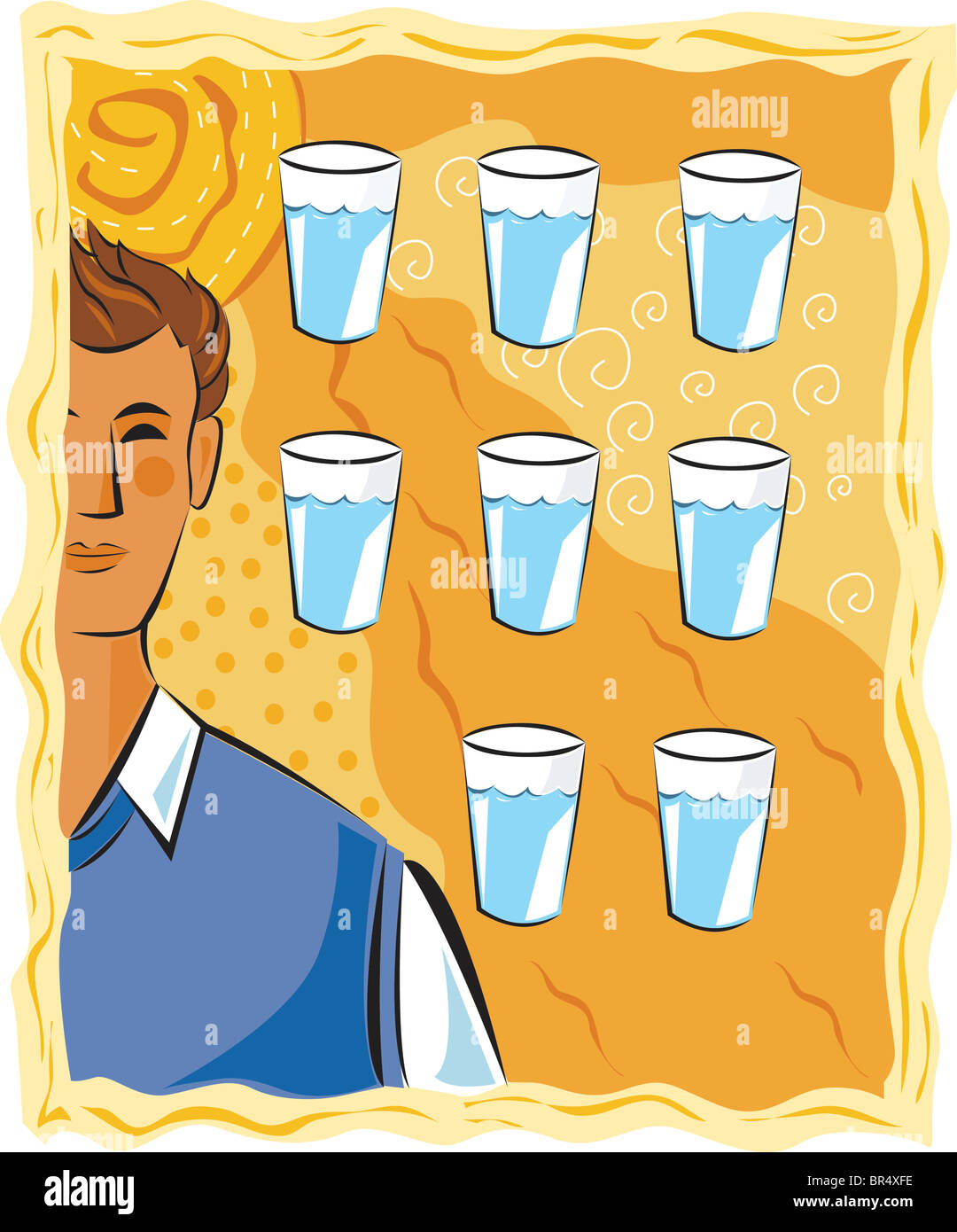 Eight glasses of water a day Stock Photo Alamy