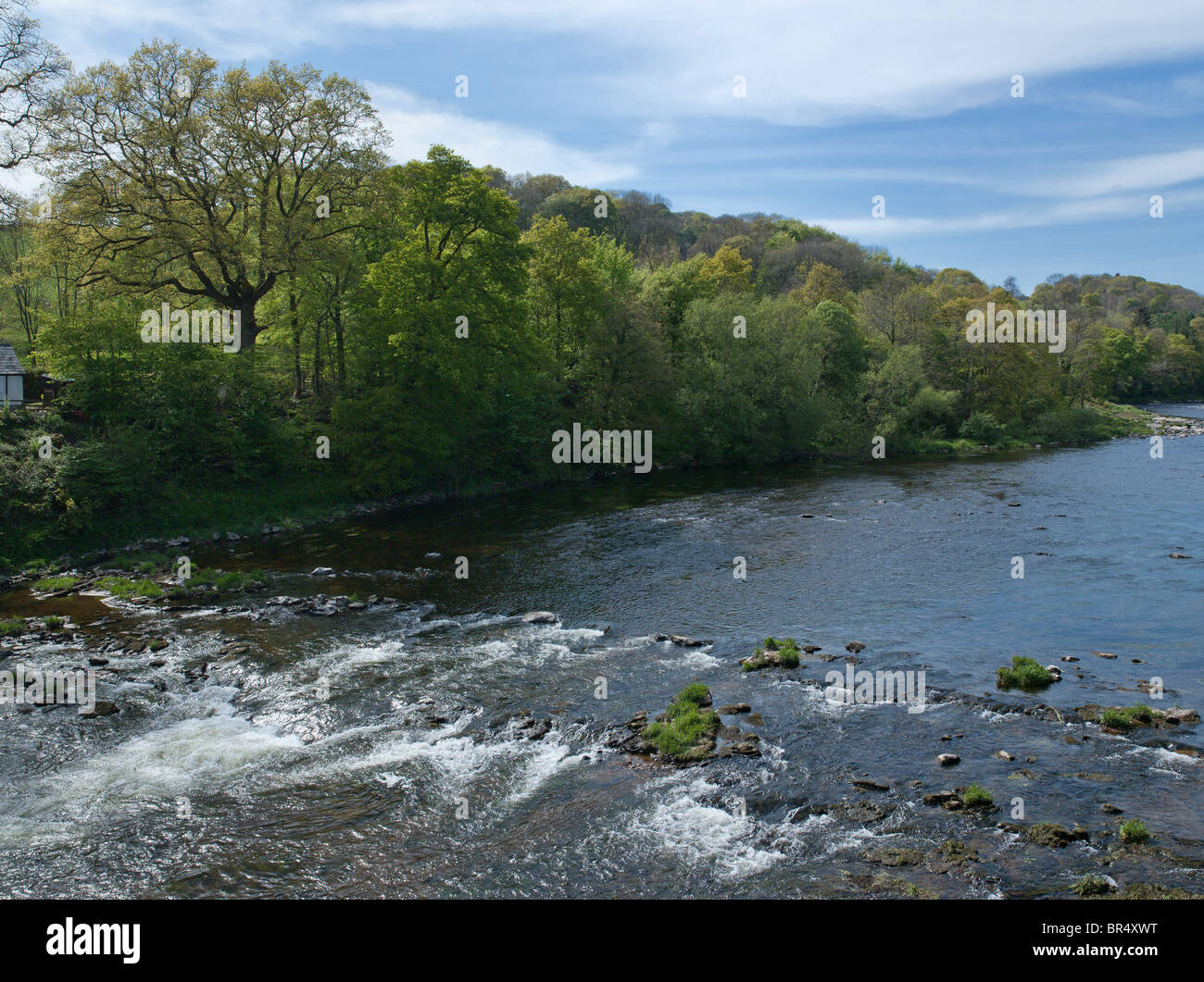 RIVER WYE NEAR ERWOOD POWYS WALES UK Stock Photo