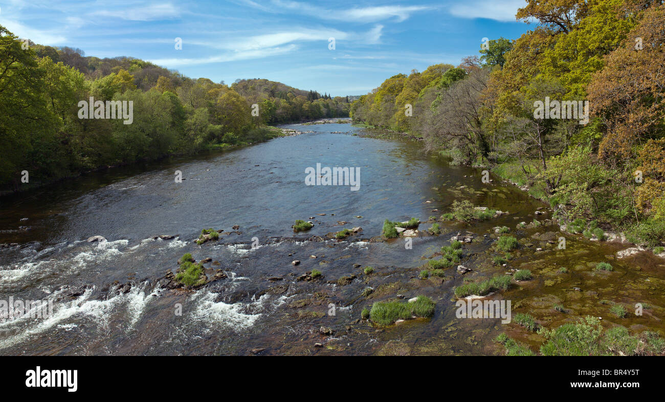 RIVER WYE NR ERWOOD POWYS Wales UK Stock Photo