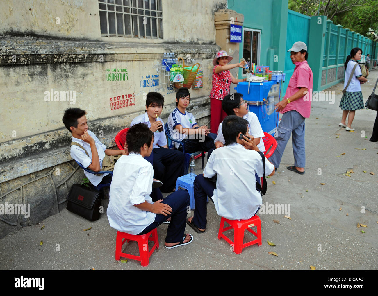 Vietnam, Saigon: end of a shool day Stock Photo