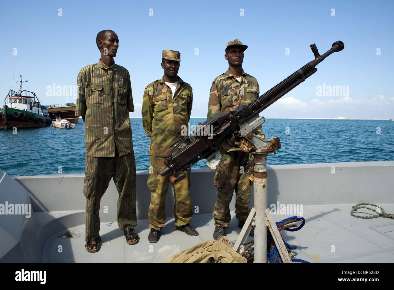 Somaliland coast guard onboard one of their three antipiracy