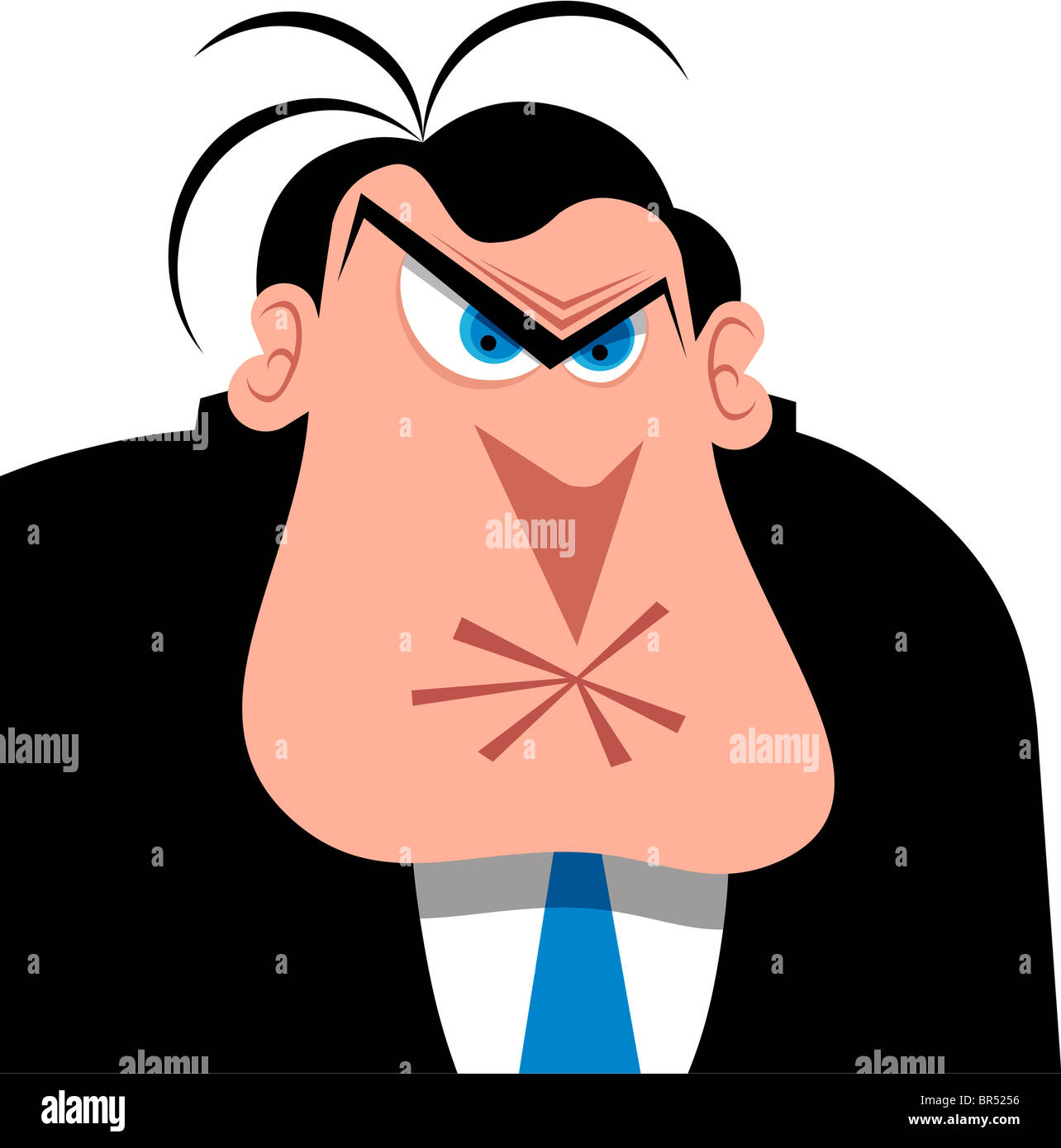 angry man with pursed lips Stock Photo Alamy