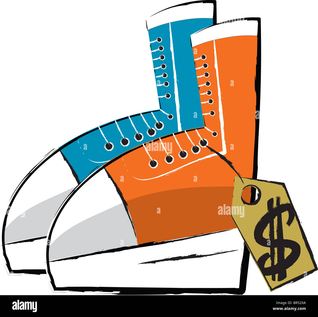 A pair of shoes with a price tag Stock Photo Alamy