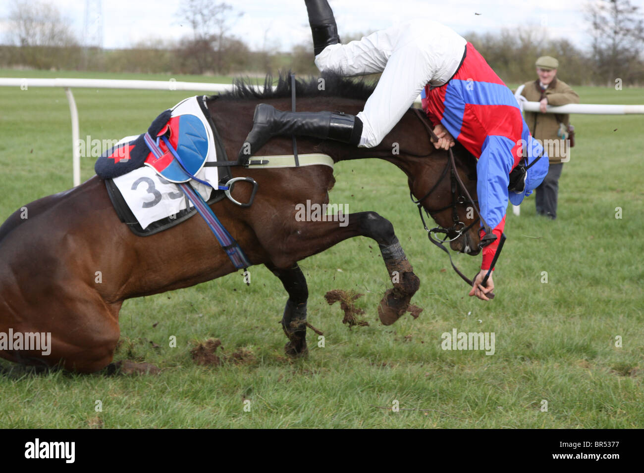 Jockey falling off horse after hires stock photography and images Alamy