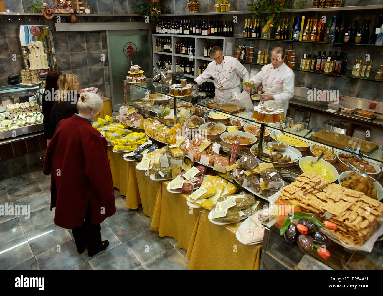 Restaurants and food of Milan. Stock Photo