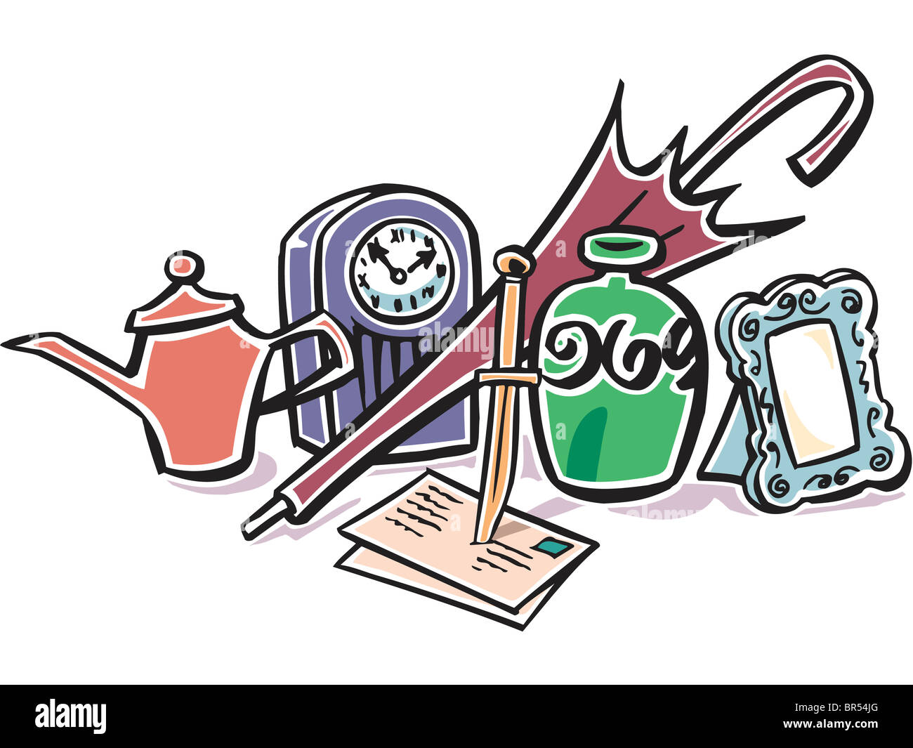 A Picture Of Various Bric A Brac Items Stock Photo Alamy