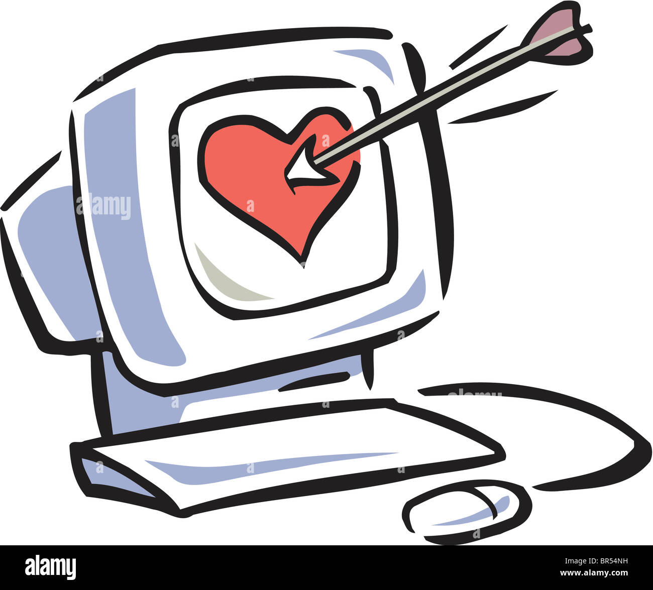 Computer love connection Stock Photo Alamy