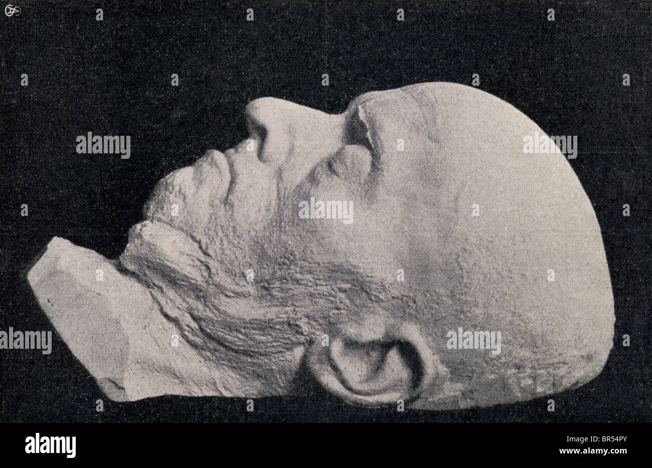 Death mask of Adolph Friedrich Erdmann von Menzel, 1815 to 1905. German artist. Stock Photo