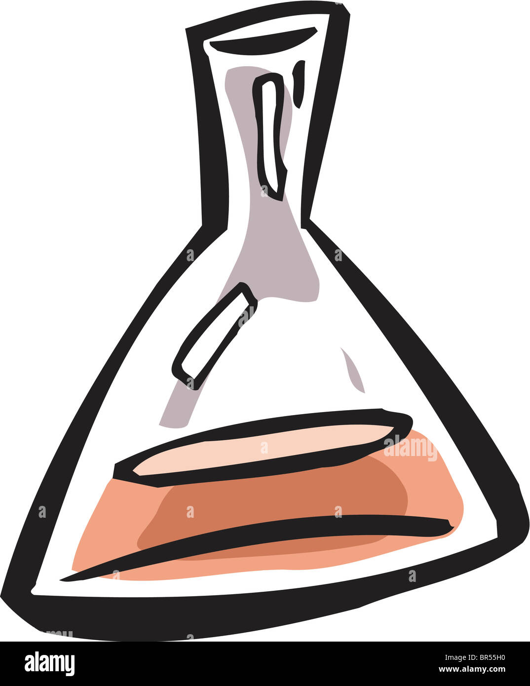 Drawing of a conical flask Stock Photo Alamy