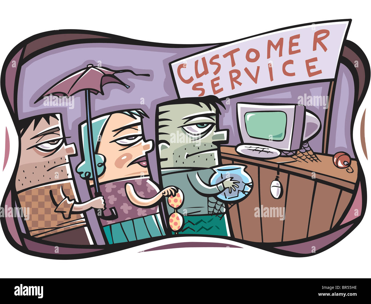 Customer service cartoons hi-res stock photography and images - Alamy