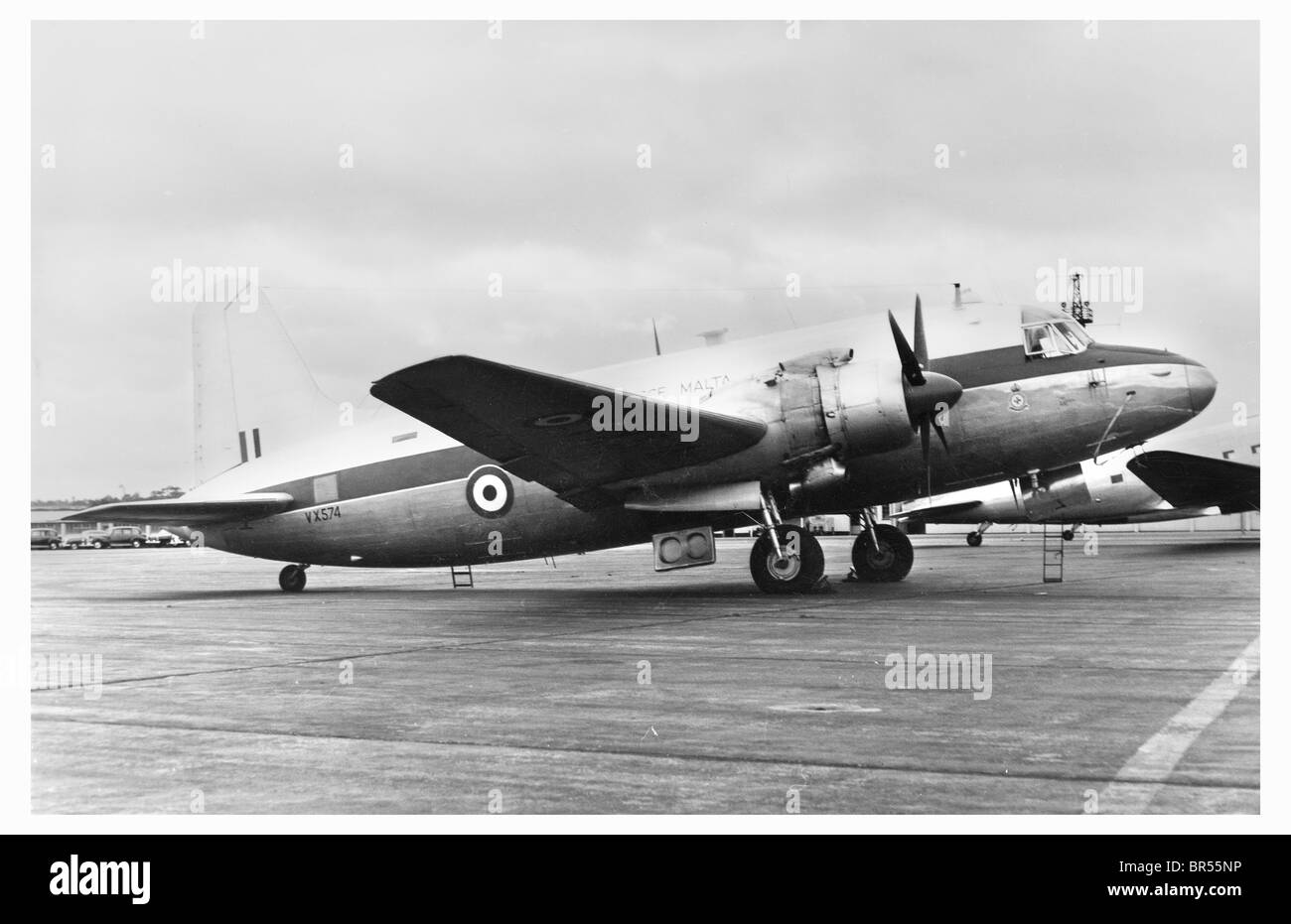 Old Photograph of 1950s VX 574 - Vickers Valetta C.1. RAF Malta Stock Photo