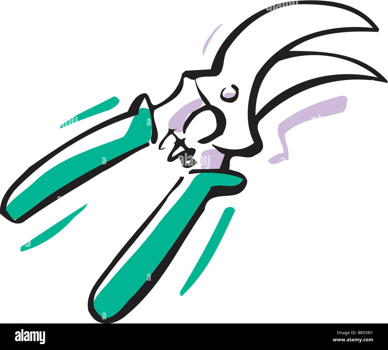 A cartoon illustration of a pruner Stock Photo Alamy
