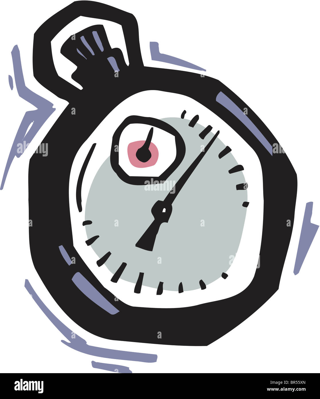 A cartoon drawing of a timer Stock Photo Alamy