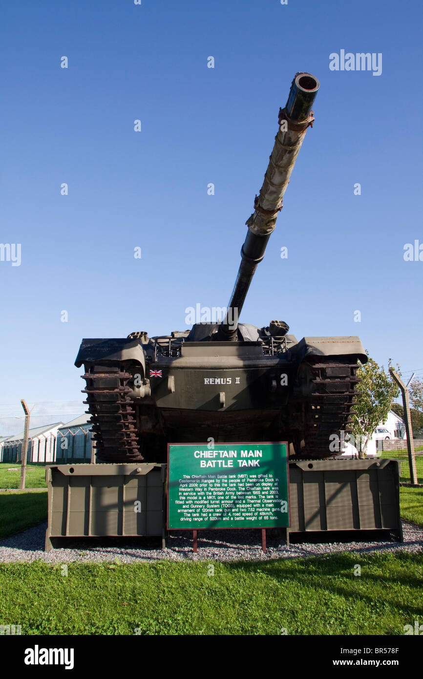 old 2nd world war armoured tank on display bat Castlemartin firing