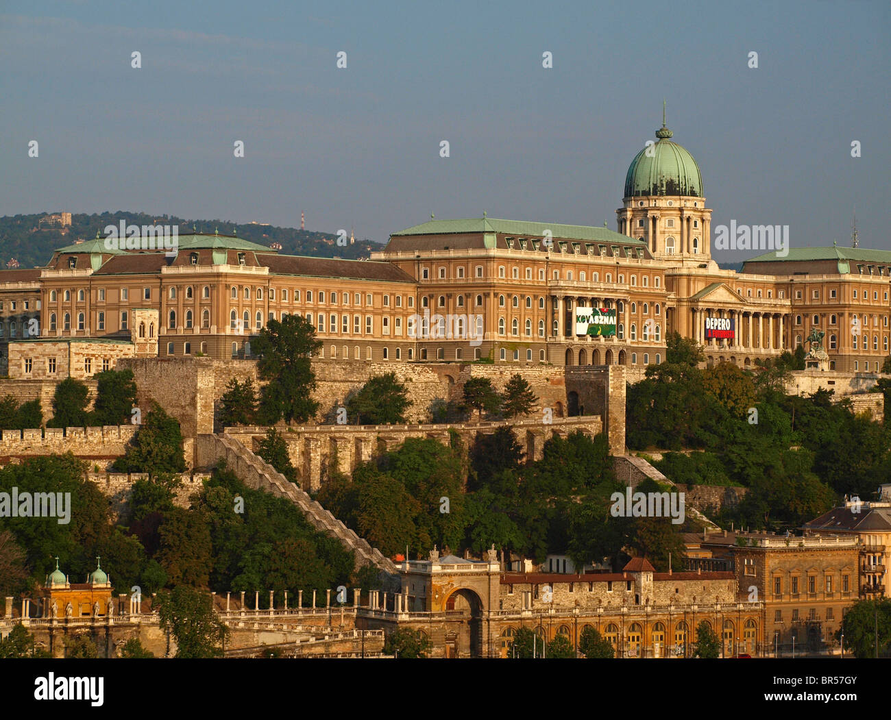 Castle Hill and the Royal Palace. Buda. Budapest, Hungary Stock Photo ...