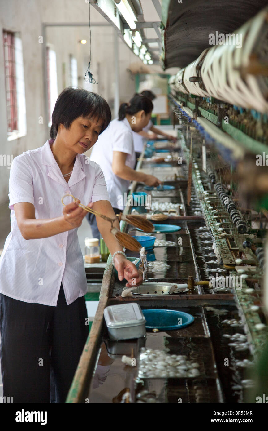 Silk factory in Suzhou China Stock Photo Alamy