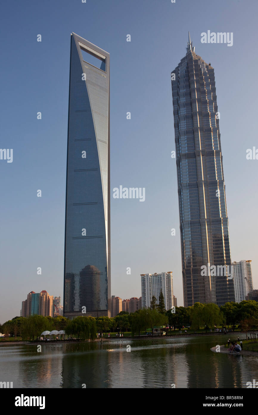 Skyscrapers in Shanghai China. Stock Photo