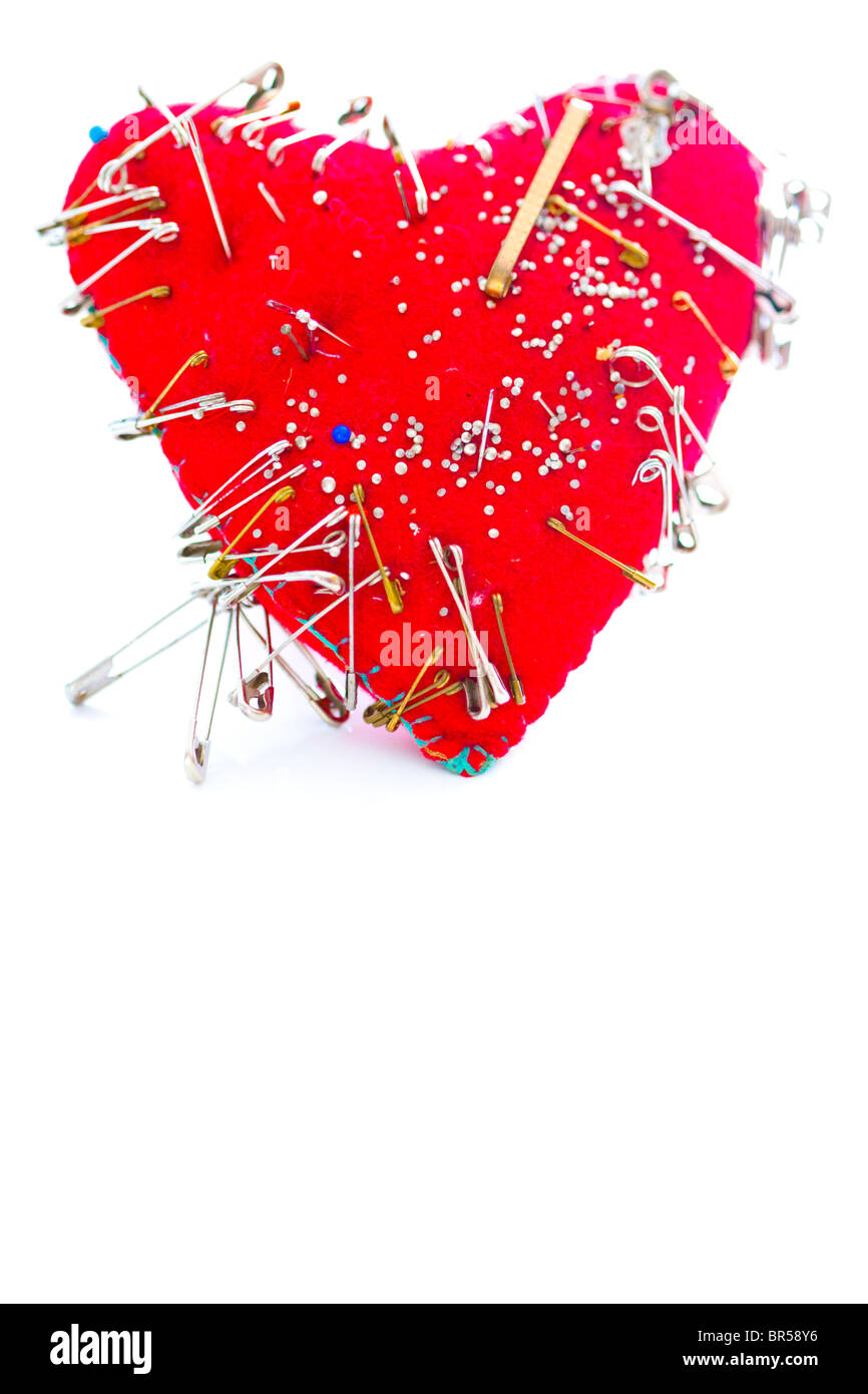 Heart Shaped Pin Cushion Stock Photo Alamy