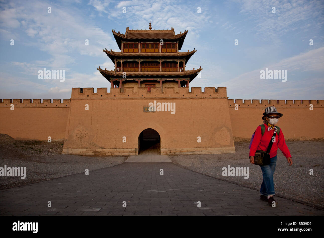 Fortress at Jiayuguan Pass Gansu China. Stock Photo