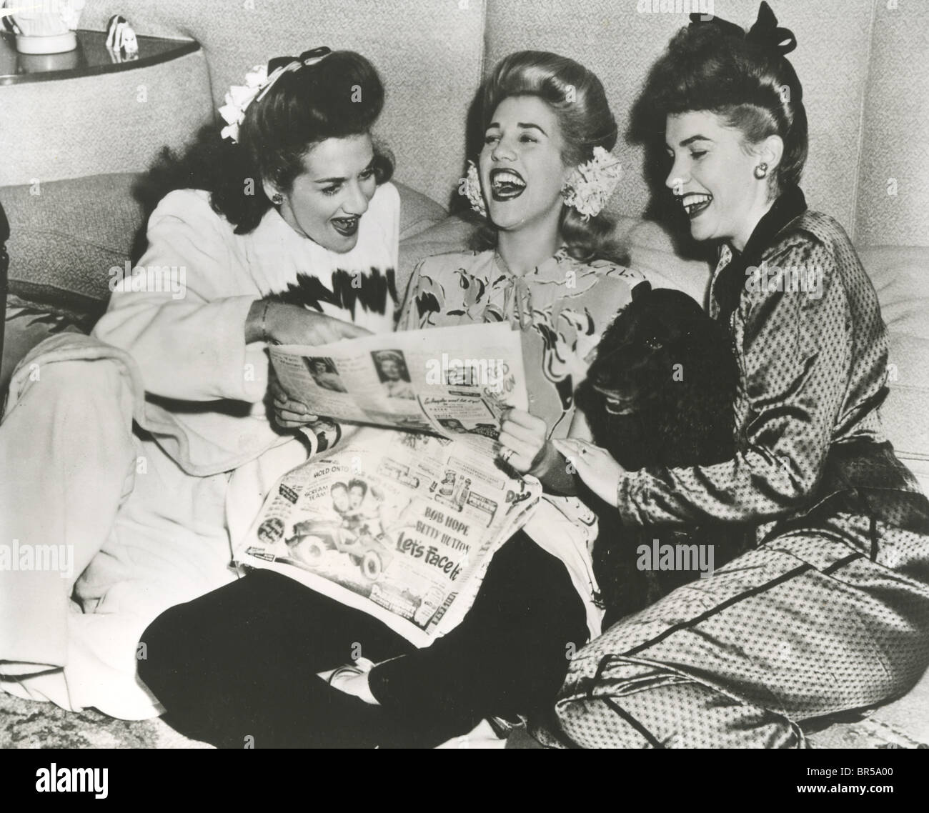 ANDREWS SISTERS - US vocal group from left LaVerne, Patty and Maxene Stock Photo