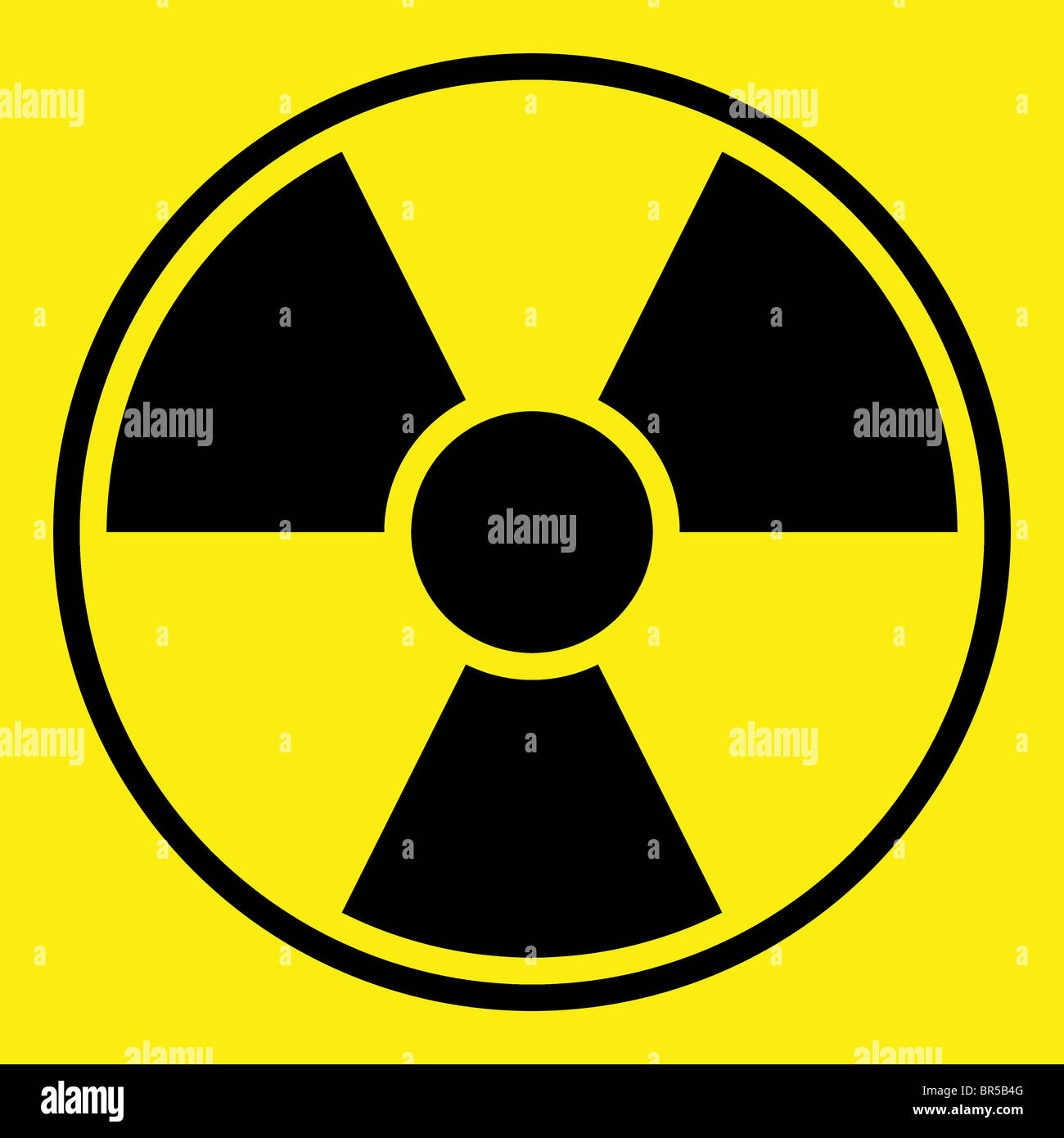 Yellow radiation warning sign Stock Photo Alamy