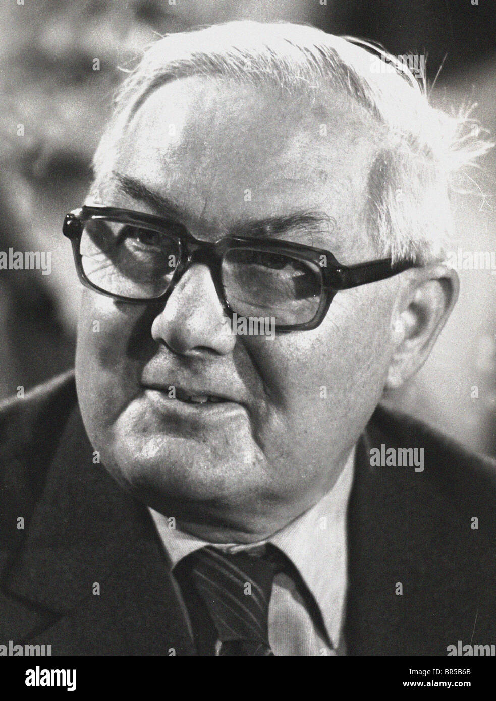 Leonard James Callaghan, Baron Callaghan of Cardiff, KG, PC (27 March 1912 – 26 March 2005), was Prime Minister of the UK Stock Photo