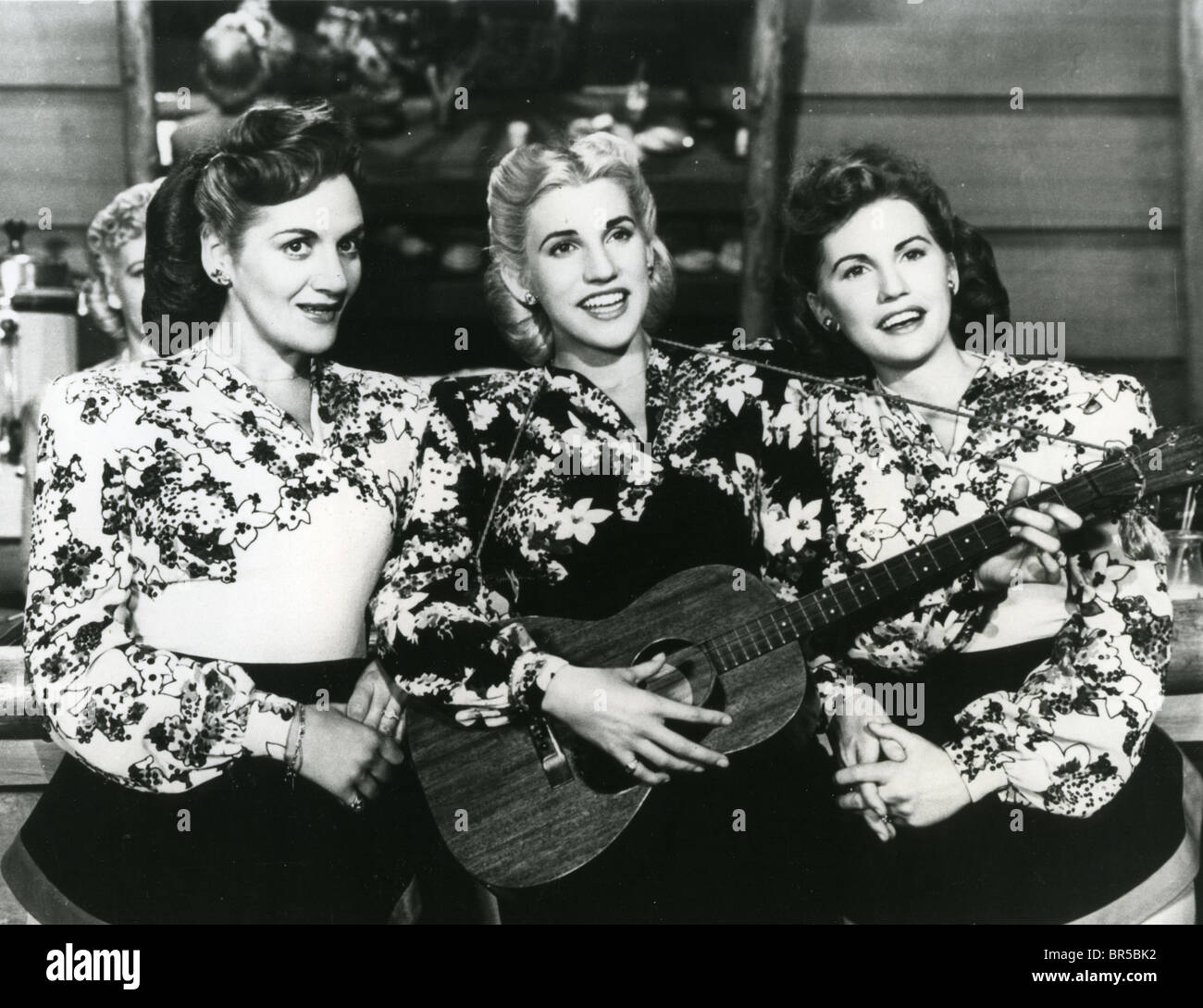 HOLLYWOOD CANTEEN  1944 Warner Brothers film with the Andrews Sisters from left LaVerne, Patty and Maxene Stock Photo