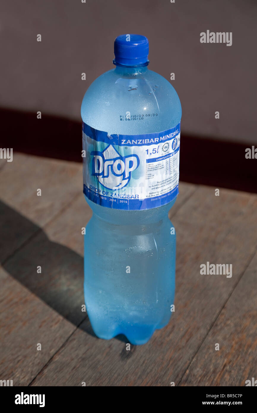 Stone Town, Zanzibar, Tanzania. LocallyBottled Mineral water Stock