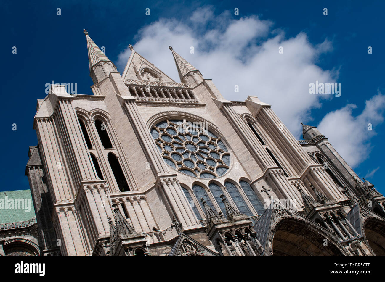 Chartres Cathedral, South facade, France Stock Photo