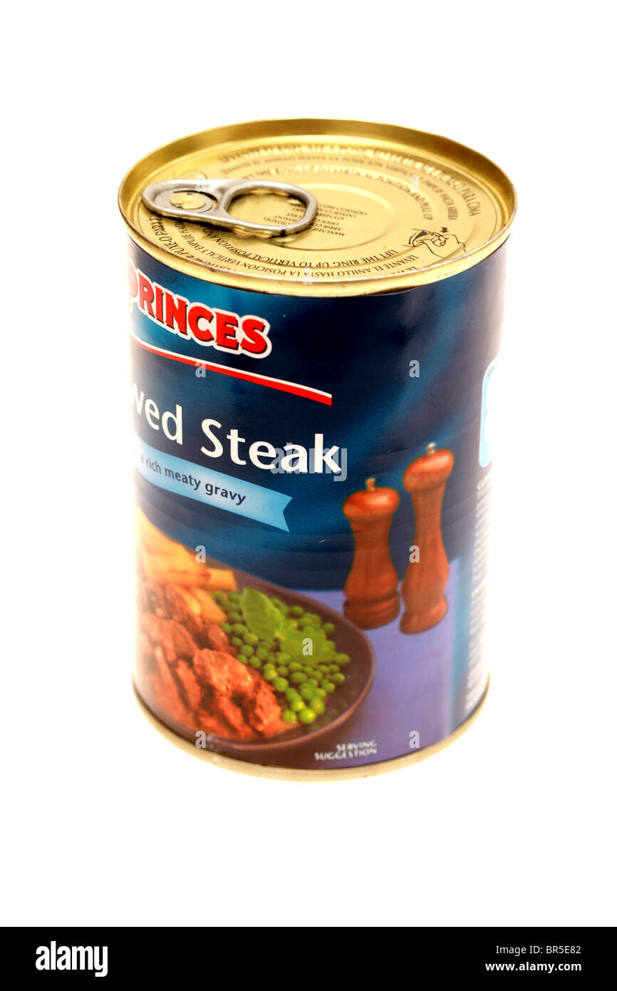 Tin of Stewed Steak Stock Photo Alamy