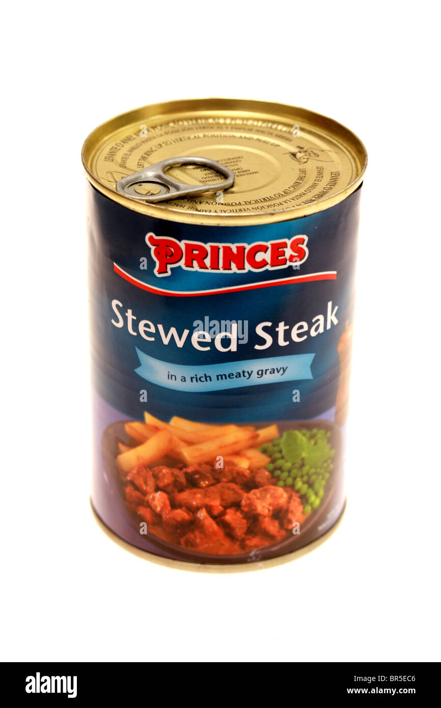 Tin of Stewed Steak Stock Photo Alamy