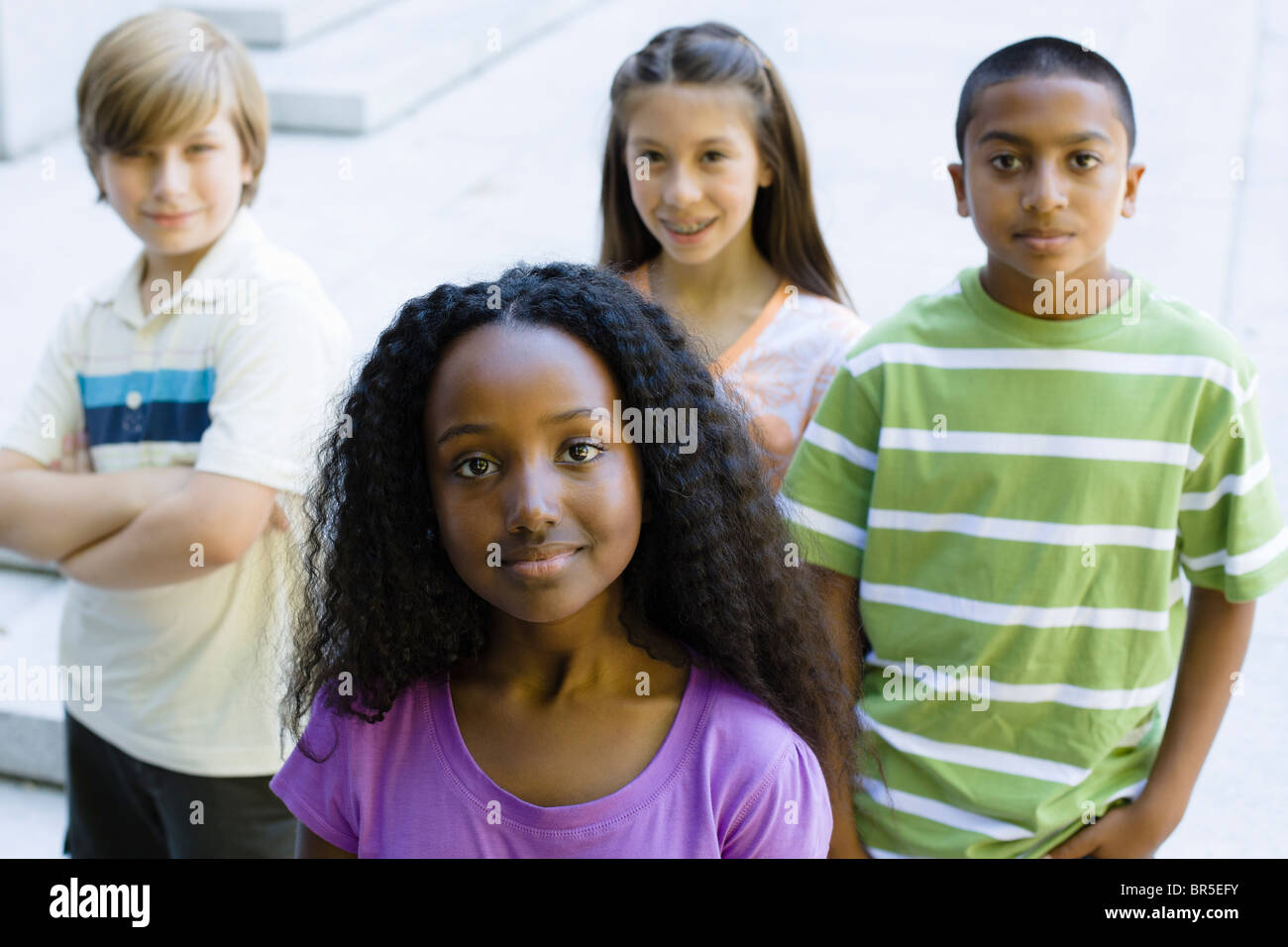 Hispanic boy smiling curly hair hi-res stock photography and images - Alamy
