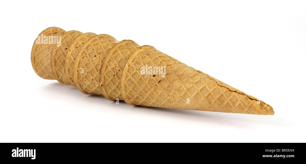 Several sugar cones for ice cream Stock Photo Alamy
