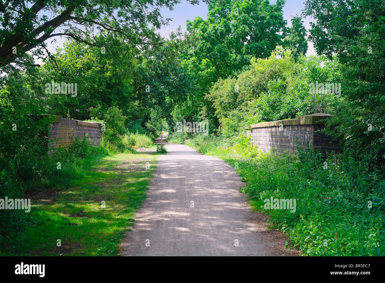 the greenway disused railway line now a cycleway. kenilworth greenway