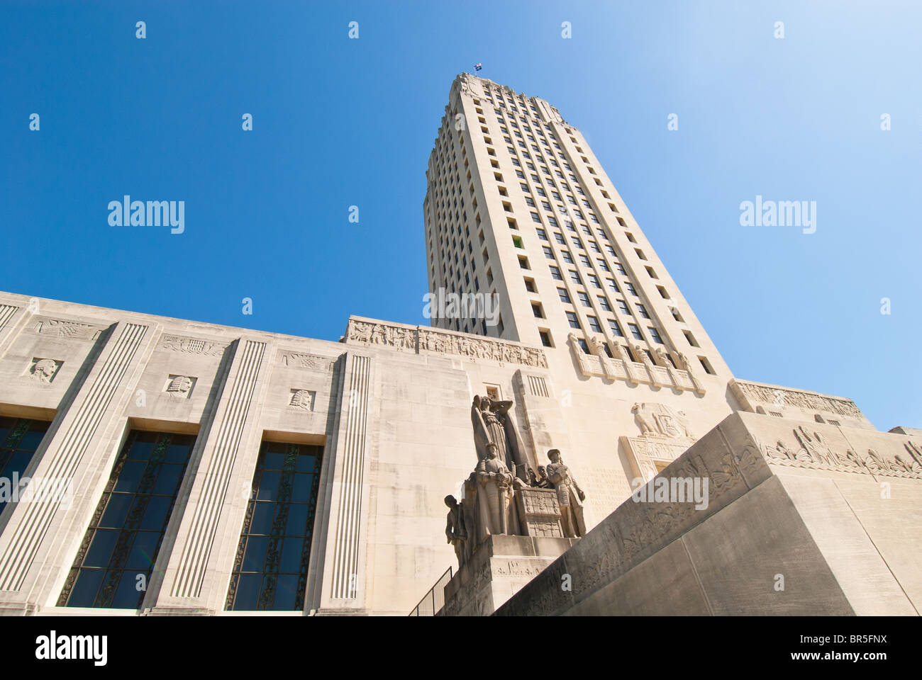 The Louisiana State Capitol in Baton Rouge, Louisiana, USA Stock Photo