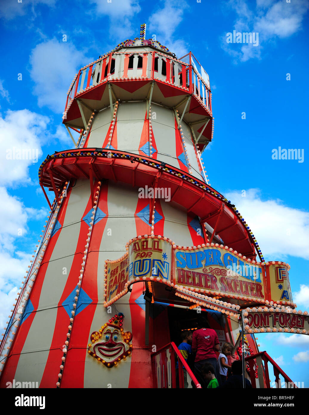 Helter Skelter slide ride at the Thames Festival, London Stock Photo