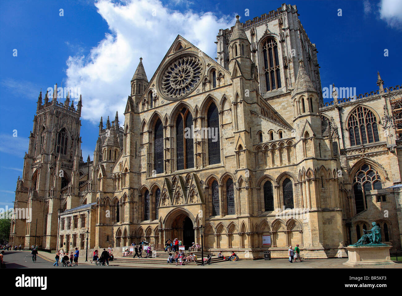 A summer view of York Minster, York City, Yorkshire county, England, United Kingdom Stock Photo