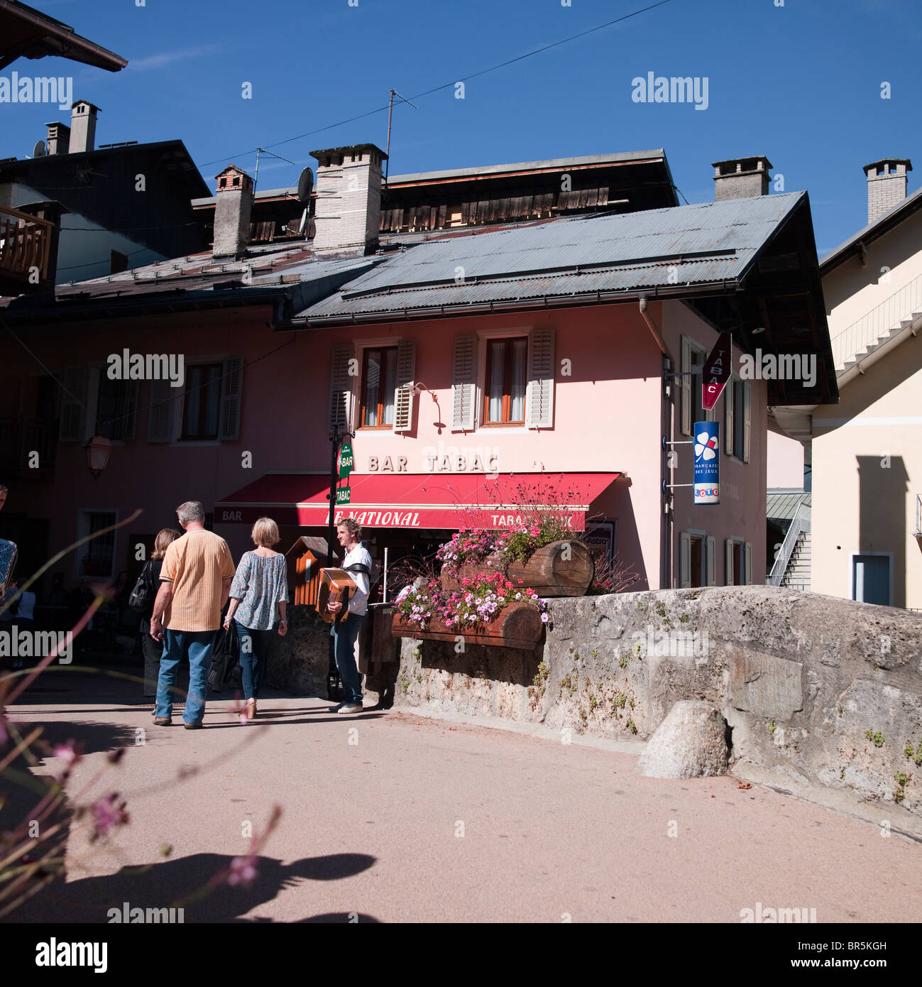 Accordion Festival, Traditional French Alpine Village of Beaufort, France, September 11th 2010 Stock Photo