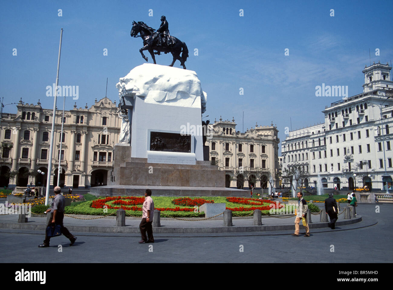 Lima peru south america travel colonial city plaza san martin hi-res ...