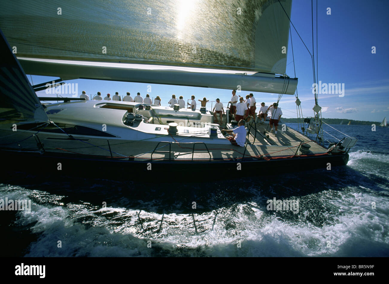 Modern racing yacht Stock Photo
