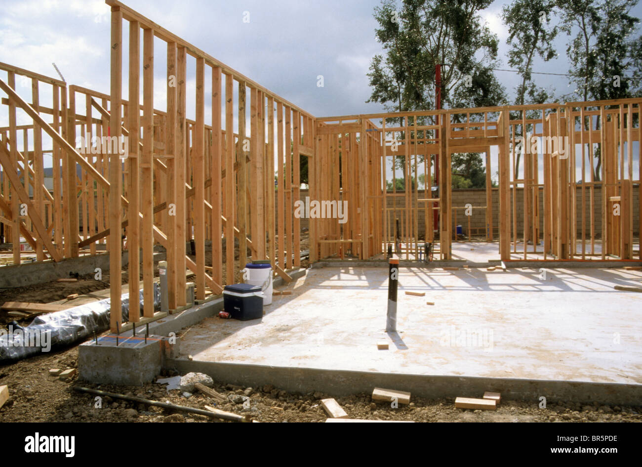 house home frame construction skeleton structure architecture build building  wall stud Stock Photo - Alamy