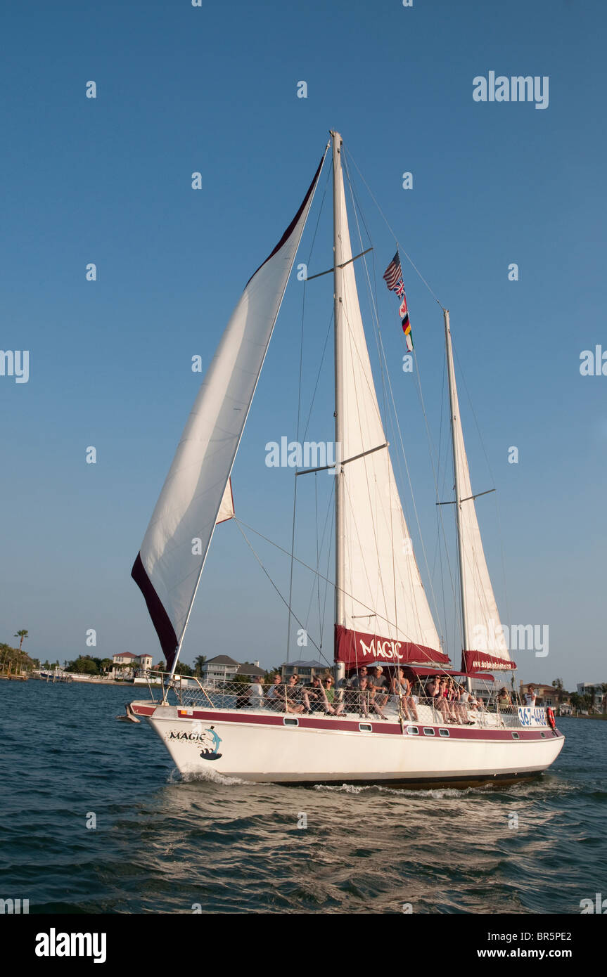 Sunset sailing on yacht from St Pete Beach near St Petersburg Florida