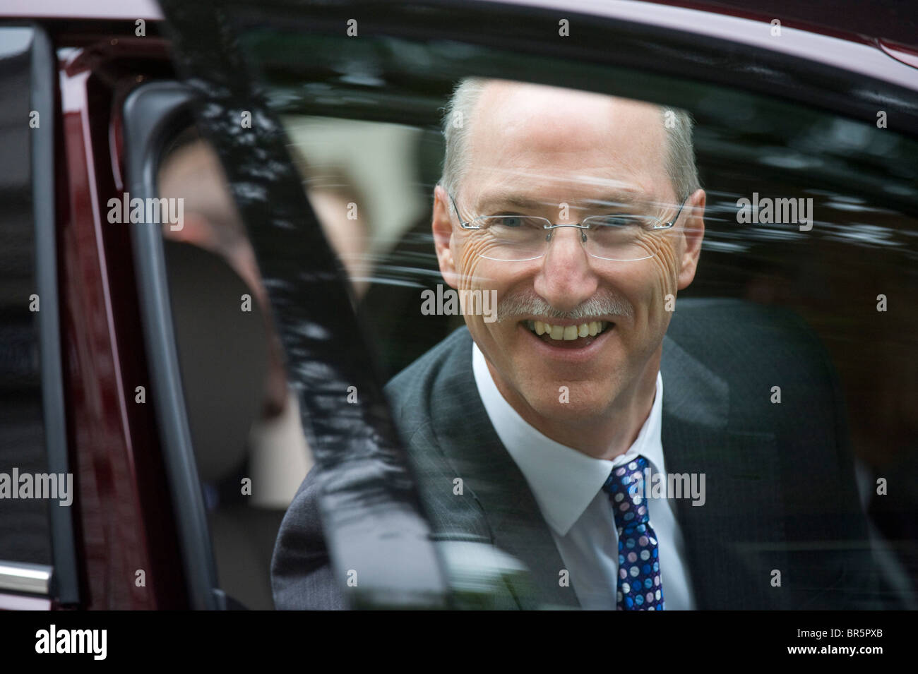 Honda CEO  UK David Hodgetts in FCX Clarity Fuel Cell Electric Vehicle (FCEV) is unveiled in the UK Stock Photo