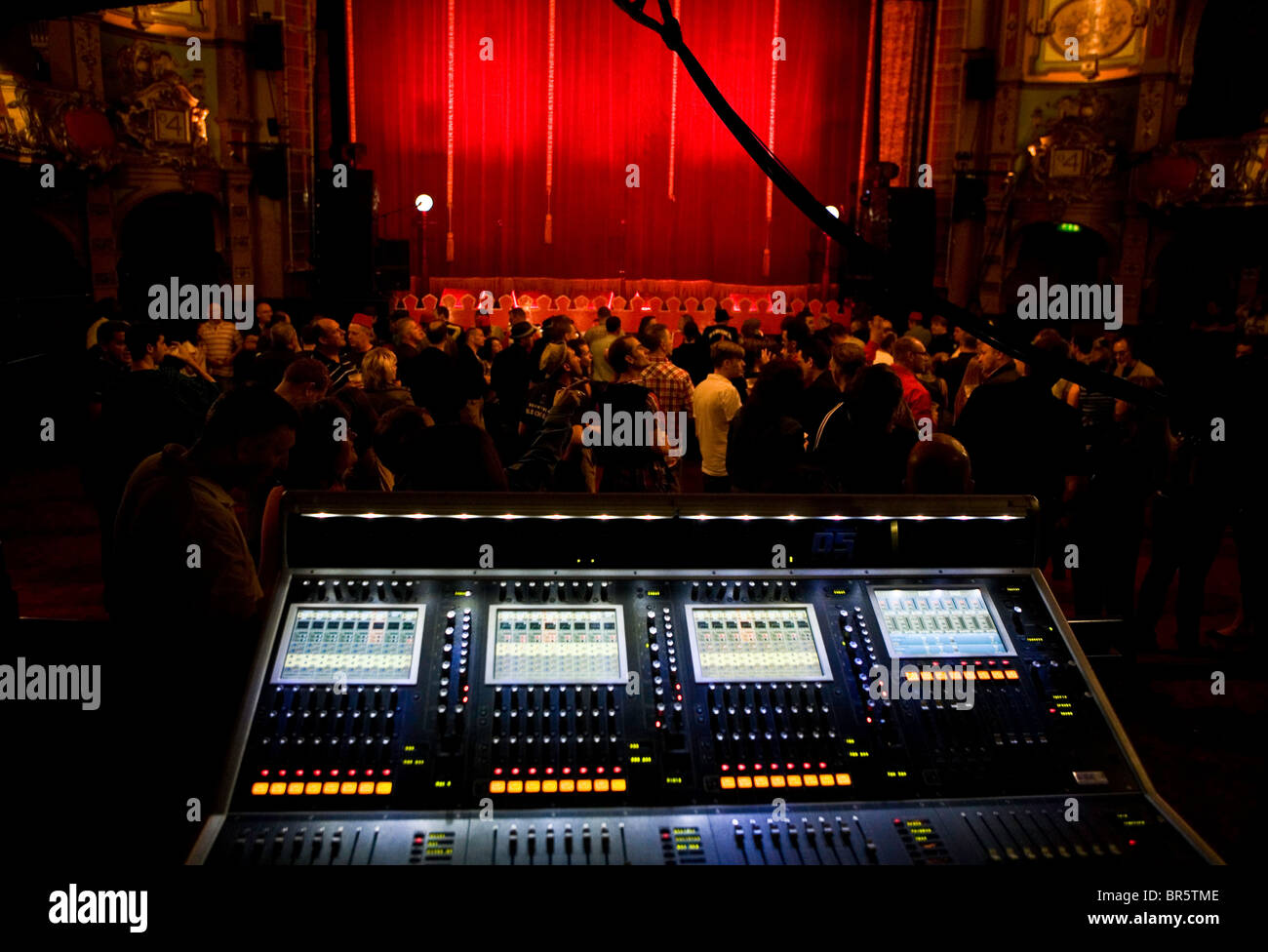 The mixing desk at the Hackney Empire. Stock Photo