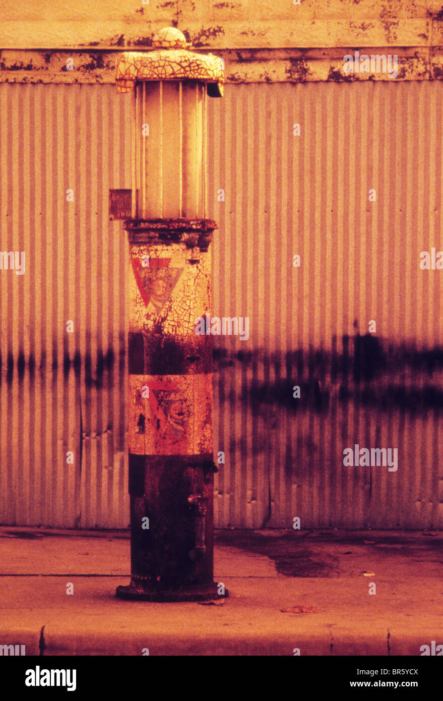 antique old classic gasoline gas pump glass top rust wear weathered