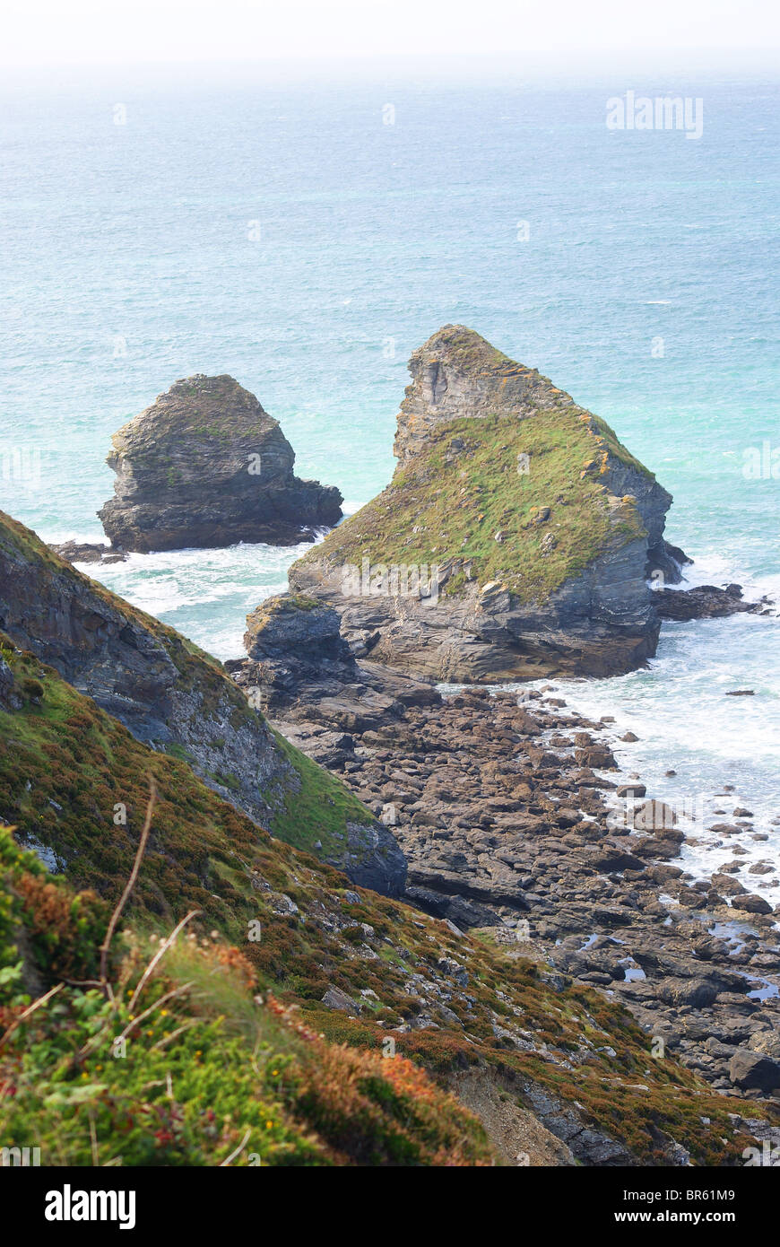 Rock Formation North Cliffs Cornwall Stock Photo - Alamy