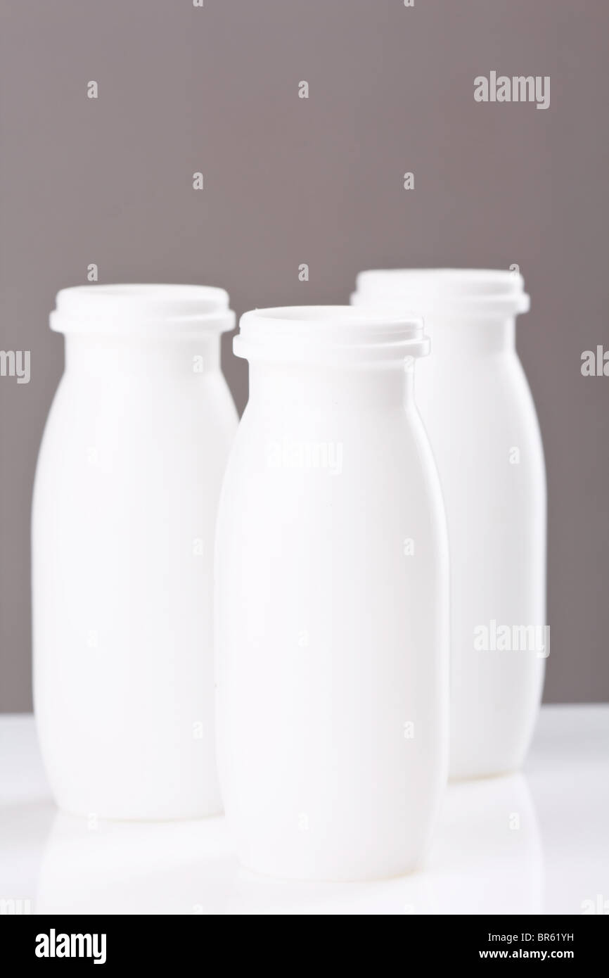 bottles of yogurt Stock Photo Alamy